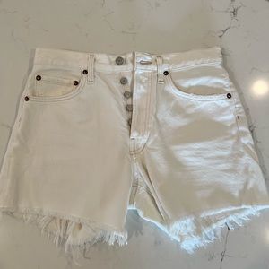 Agolde Parker long denim shorts